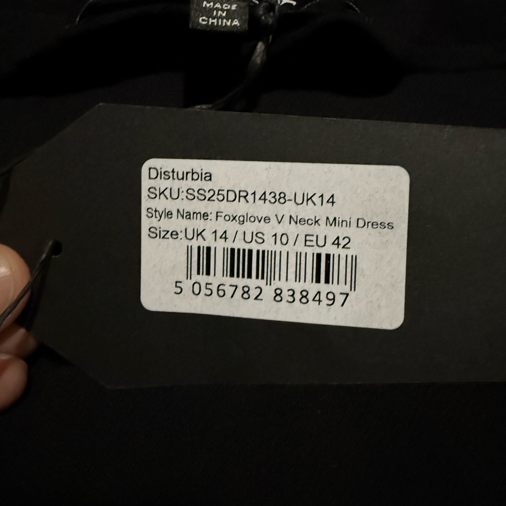 Disturbia Black Midi Dress with Embroidery - Picture 2 of 7